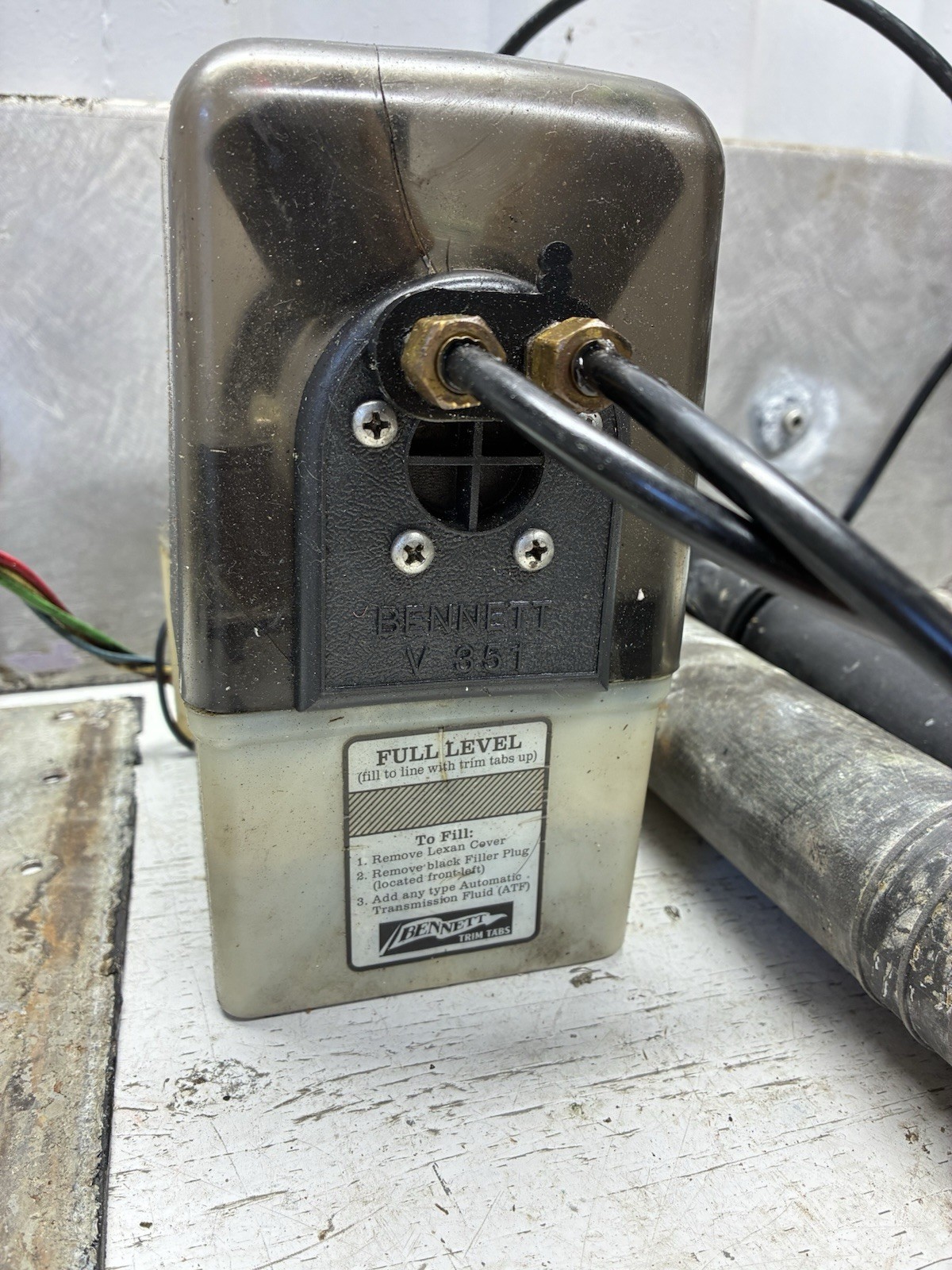 Bennett V351 12 Volt Hydraulic Trim Tab Pump, Accuators, Lines, Tabs, & Switch