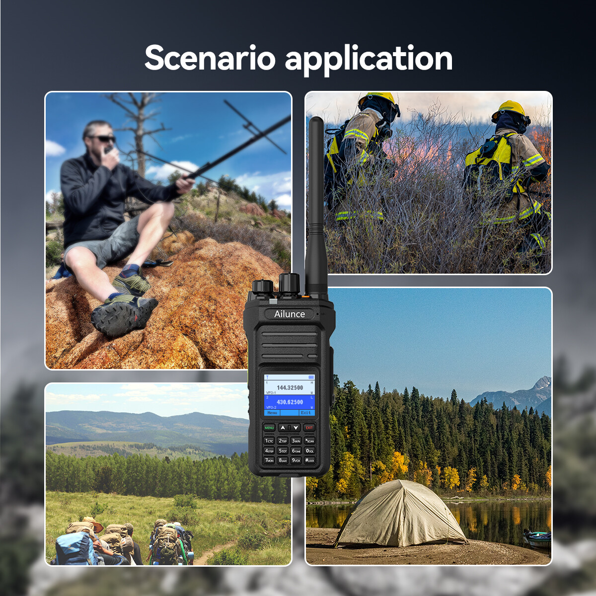 Retevis Ailunce HA1UV Ham Radio Dual Band IP67 2800mA NOAA USB-C Walkie Talkies