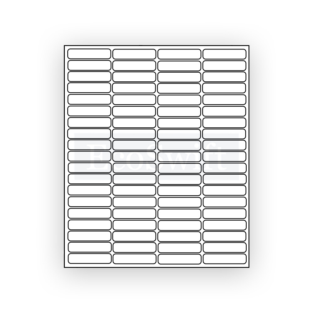 80-800,000 1 3/4 x 1/2 EcoSwift Laser Address Shipping Adhesive Labels 80/sheet