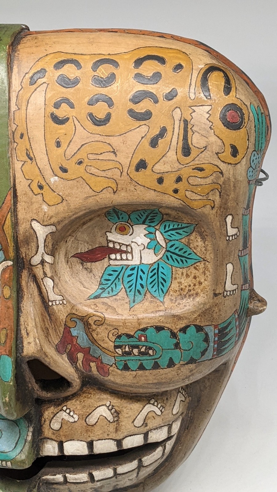 Mexican Mayan Life and Death clay mask