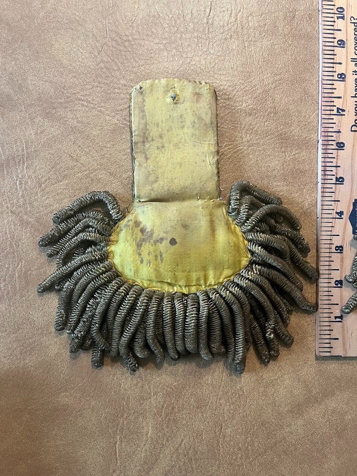 Epaulets US Army NY Buttons Likely Pre-1872 & Civil War for Major Fine Condition