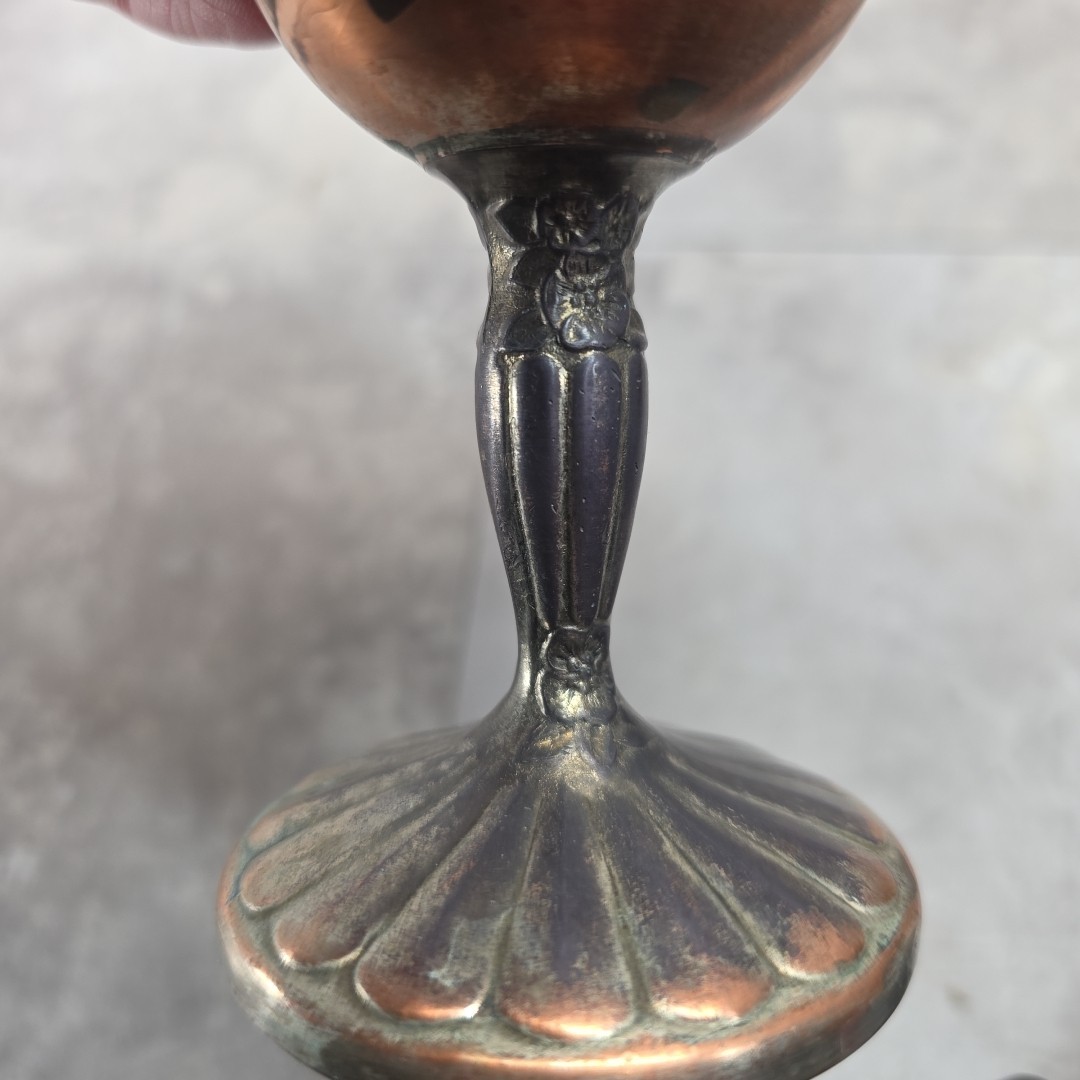 ANTIQUE International Silver Co. 98.2 SILVER GOBLET, CUP(tarnished) Handcrafted