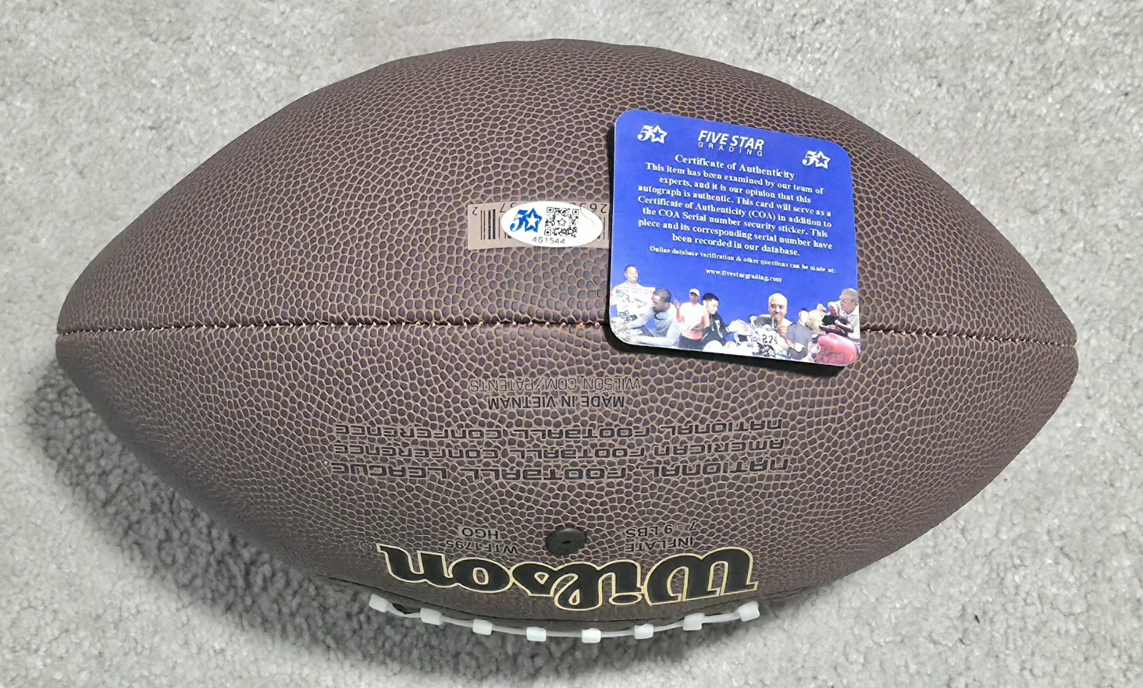 🔥 Saquon Barkley Signed Full Size Football w/COA Eagles SB Champs WOW!