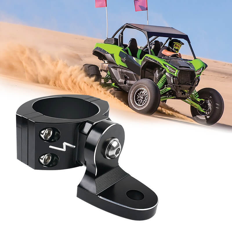Heavy duty 1.75"-2" UTV Whip Light Flag Mount CNC Bracket for Polaris RZR Honda