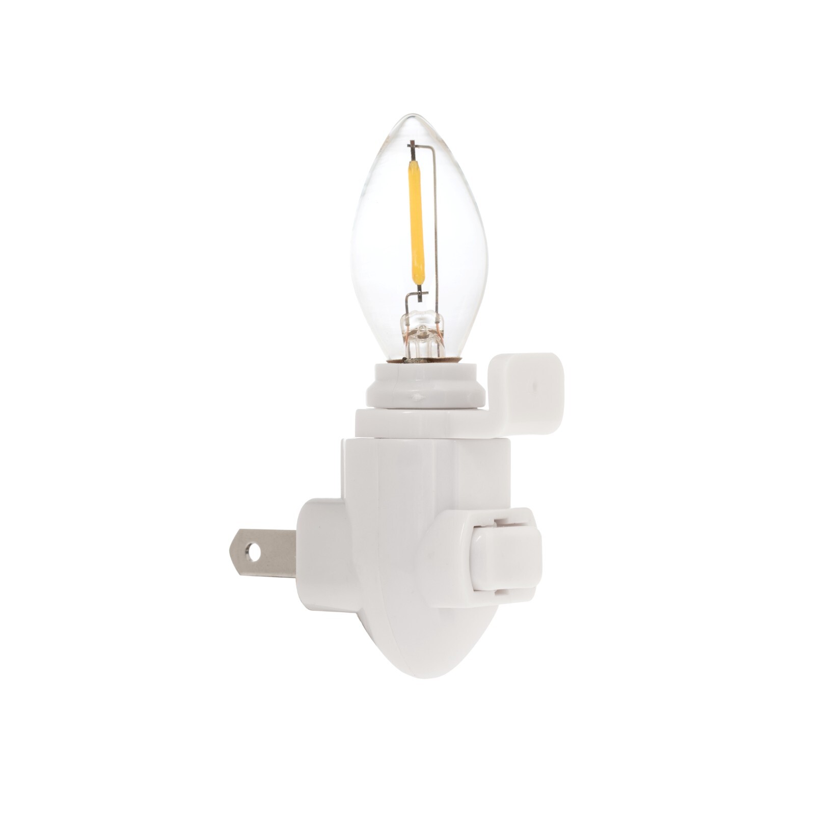 White Plug in LED Night Light with Switch, Clips, UL Listed | 4 Pack