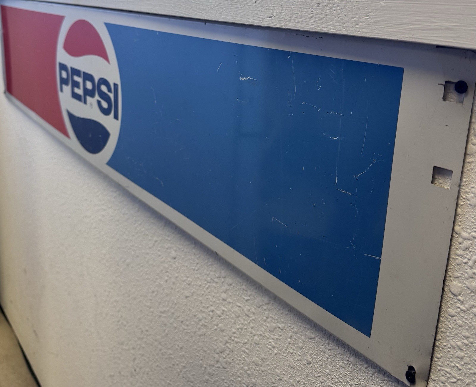 Vintage Metal Pepsi Advertising Sign 47 X 8" Horizontal