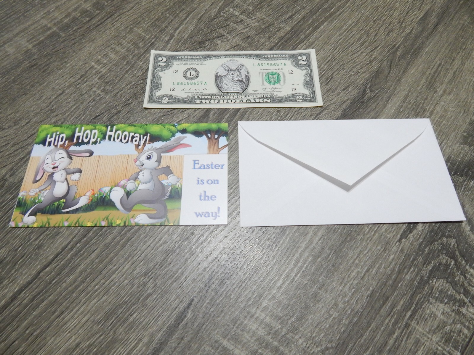 BUNNY BUCKS US $2 TWO DOLLAR BILL NEW CASH HIP, HOP, HOORAY NEW FOR 2025.