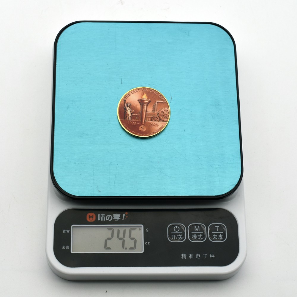 The Last U.S. One Cent - Final Penny Commemorative Coin 1909-2025 Memorial Medal