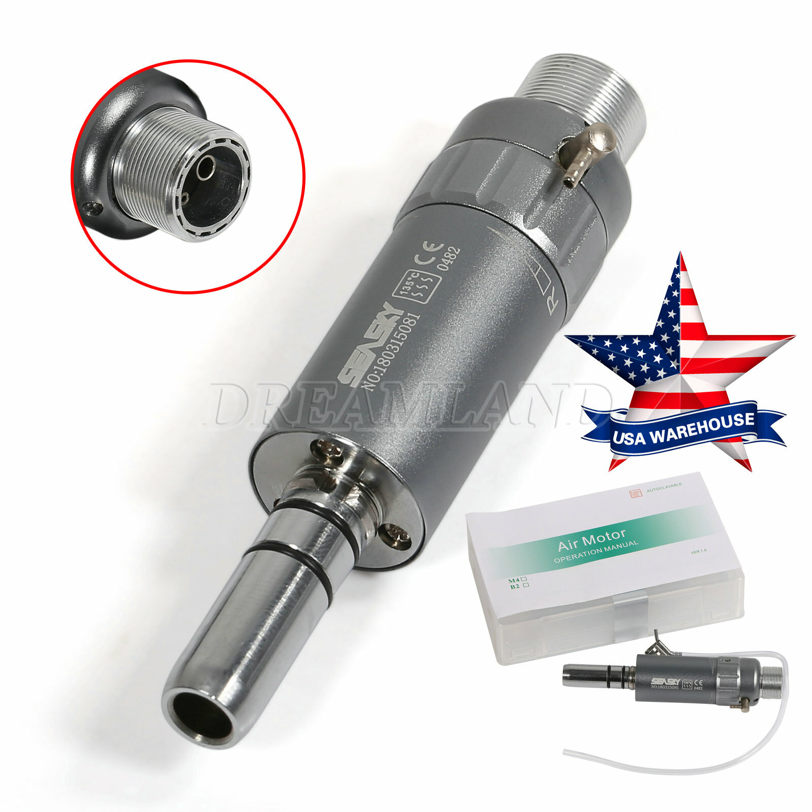 Dental Slow Low Speed E-type Air Motor Micromotor 4/2 Hole Handpiece NSK Style