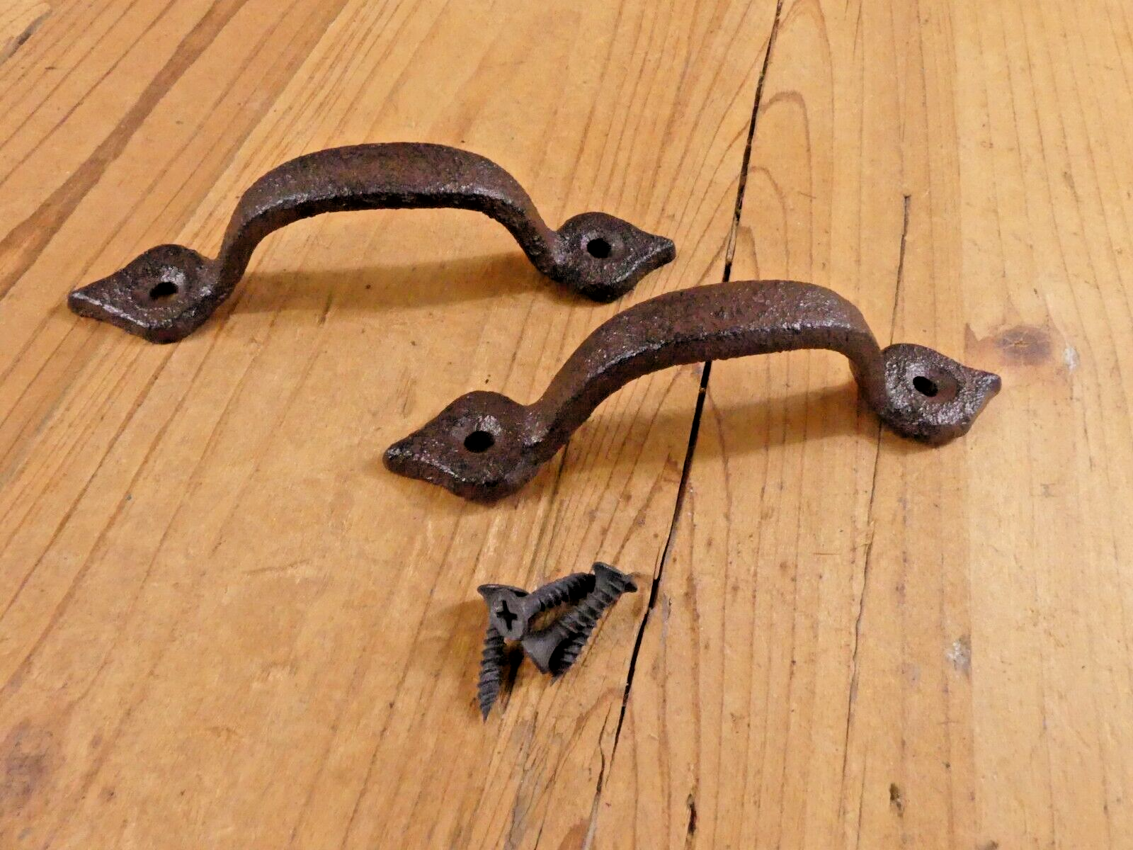 24 Rustic Cabinet Handle Cast Iron Drawer Pull Door Antique Style 4 5/8" Farm
