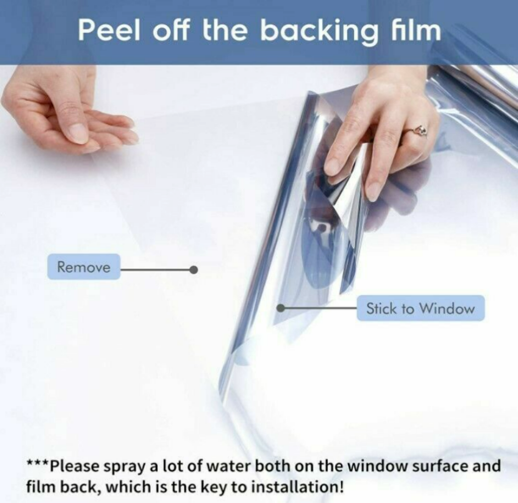Rabbitgoo One Way Mirror Window Film Privacy Heat UV Reflective Control Tint