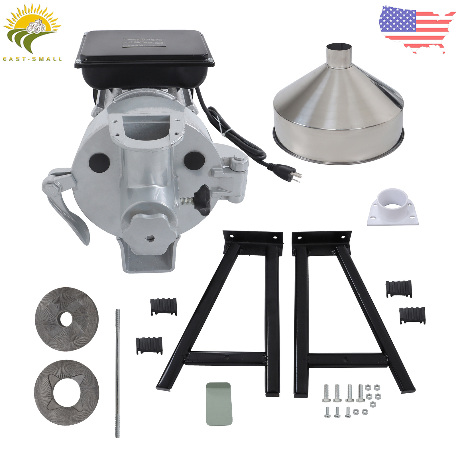 Electric Grinder Grain Mill 110V Corn Wheat Flour Cereal Wet & Dry 1500W