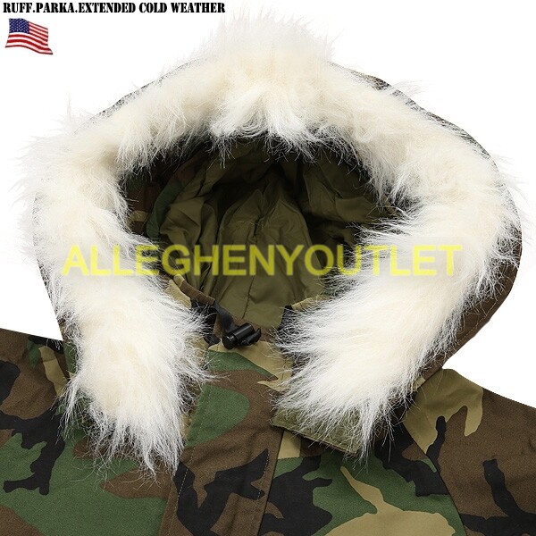 Lot of 2 US Military UR RUFF ATTACHMENT for ECWCS WOODLAND Goretex Parka Small