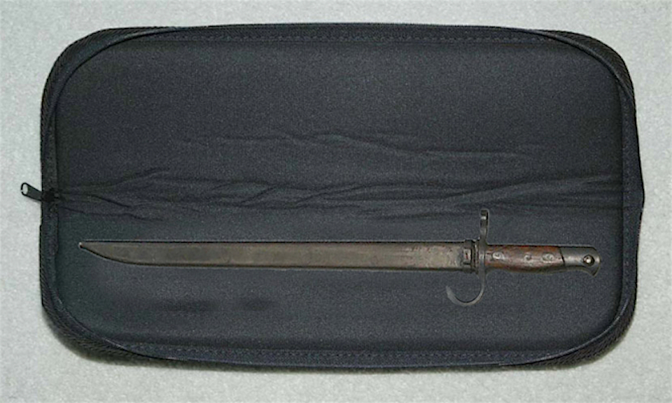 24" X 5" Custom Bayonet Case padded, zippered - Perfect fit for Large Bayonets