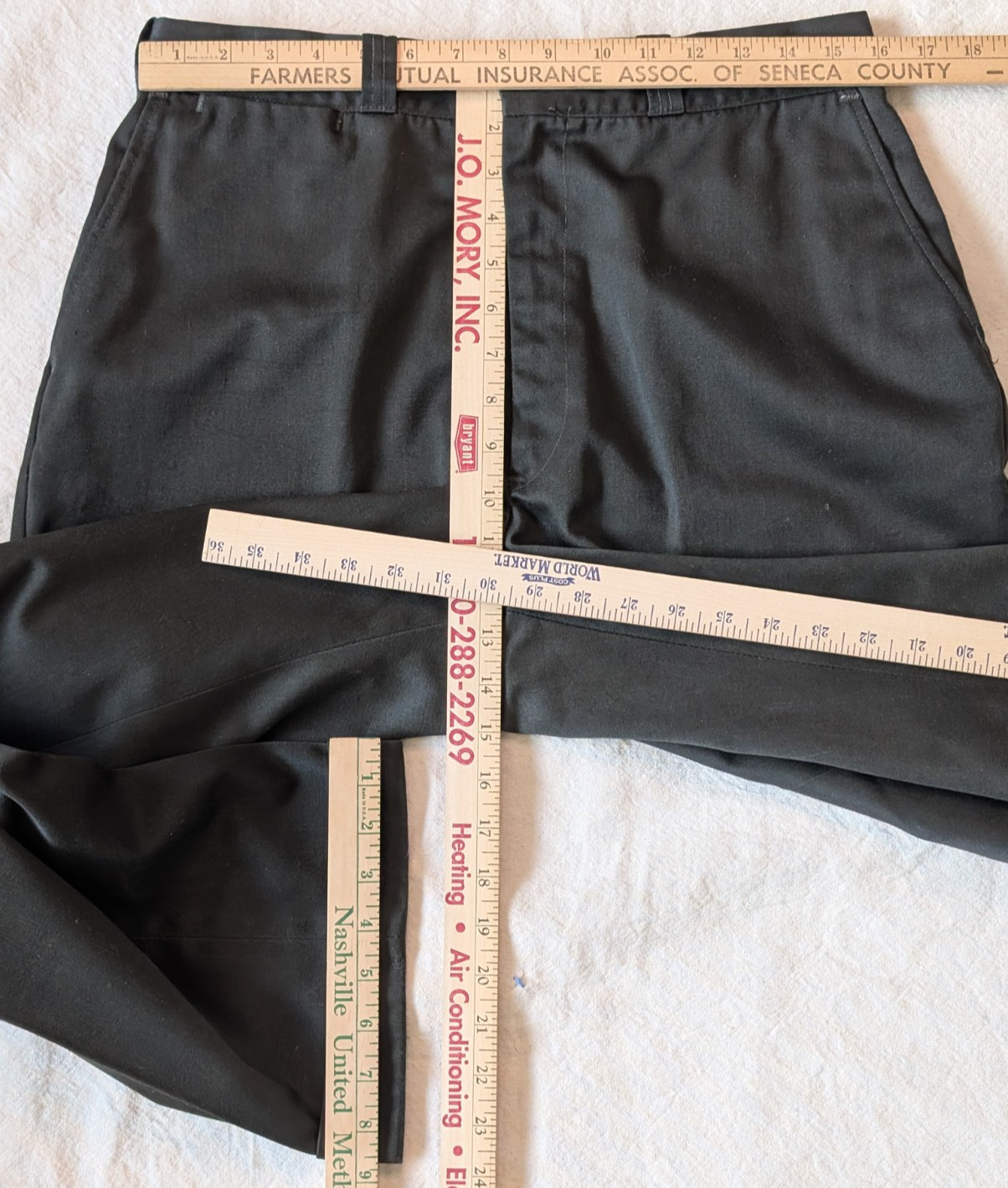 Vintage Big Mac Penn-Prest Green Twill Work Trousers 60s 70s 32x30 Penney's