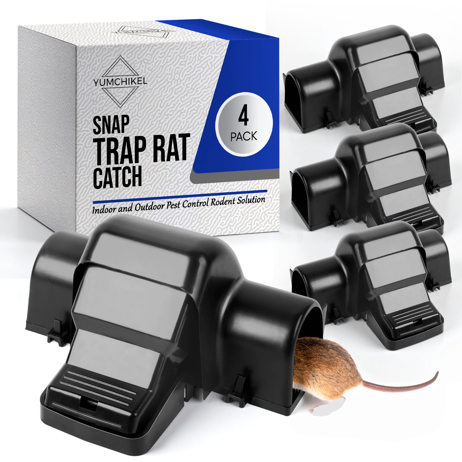 Snap Catch Rat Tunnel Trap – Humane Reusable Rodent Catcher for Indoor & Outdoor