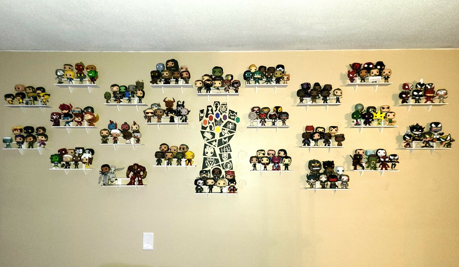 12 inch Long Black 2-Tier Display Wall Shelf for small Items and Figurines