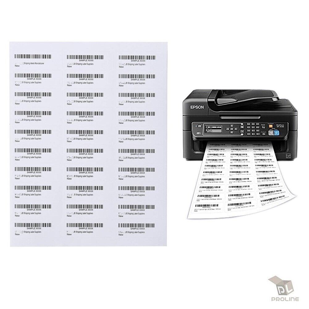 1 x 2 5/8 60000 Address Laser Ink Jet Shipping Labels 2.625 x 1 30UP 2000 Sheets