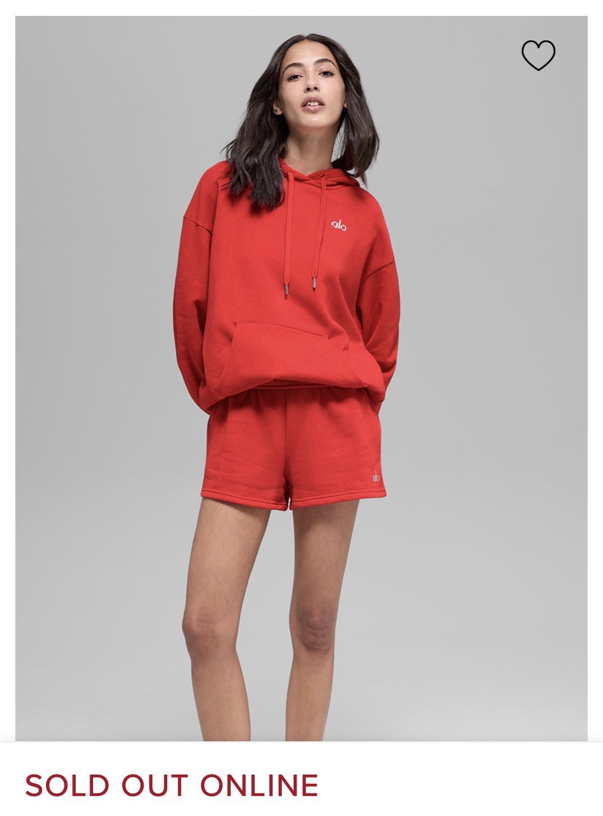 Alo Accolade Hoodie - Bright Red (Size Extra Small XS)