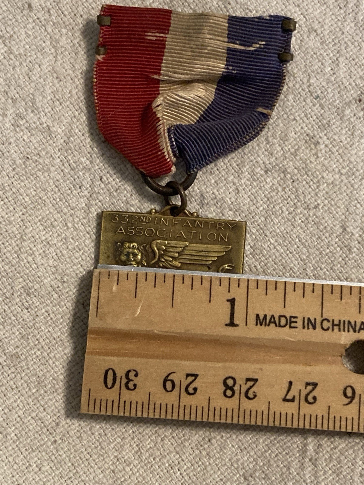 WWI US AEF ITALY 332ND INFANTRY 1926 Annual Reunion Medal Columbus Ohio Veteran
