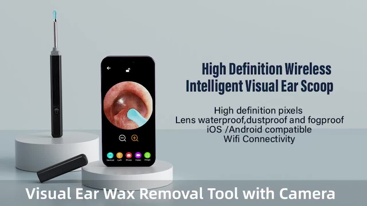 Ear Wax Remova Ear Wax Remover Tool with 8 Ear Set, Ear Cleaner with Camera