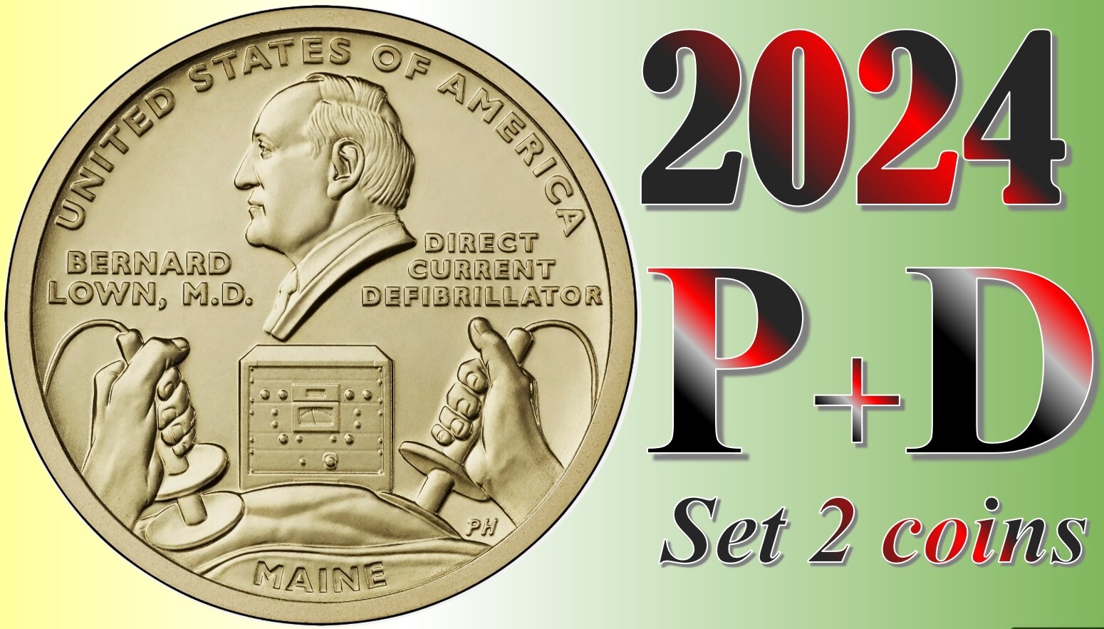 2024 P &D American Innovation $1  Dollar - Maine - US Mint - UNC - Set 2 coin