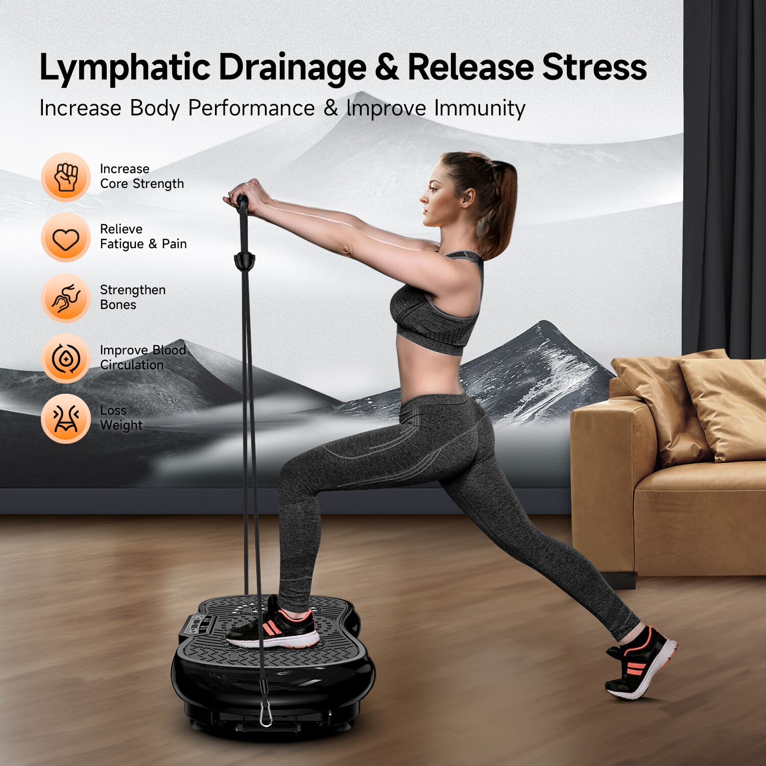 Vibration Platform Plate Whole Body Exercise Fitness Massager Machine Slim