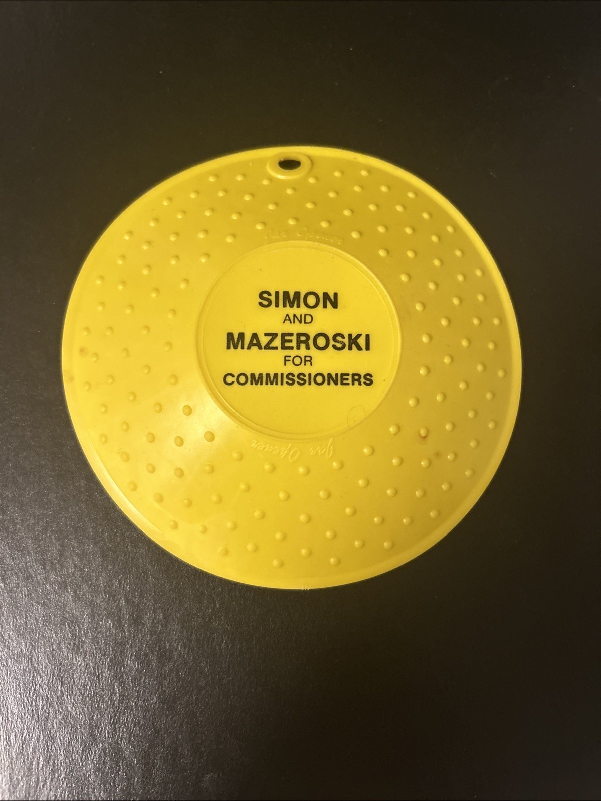 Vintage Simon/Mazeroski Campaign Grip Assist Commissioners Giveaway