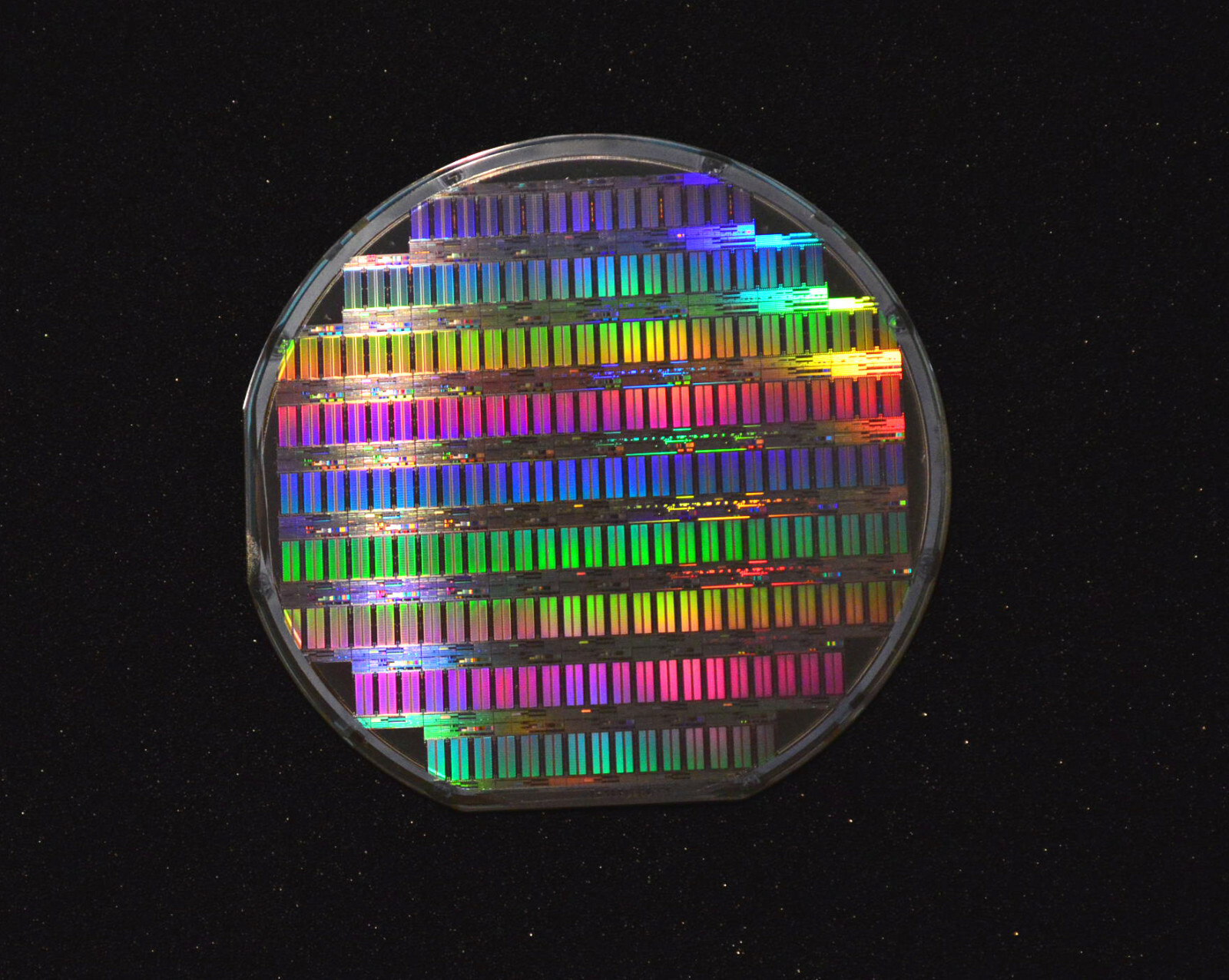 Vintage 1991 six inch Silicon Wafer, Hewlett Packard memory