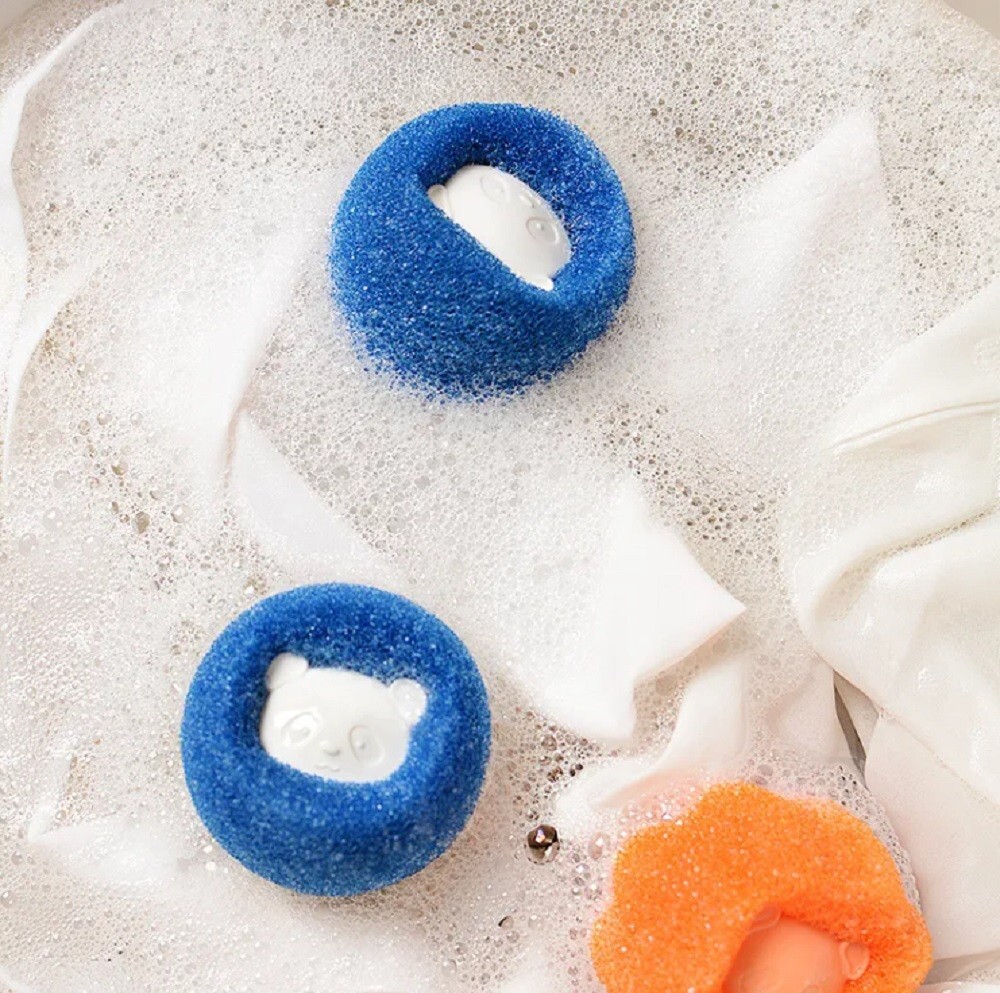8 Ps Pet Hair Remover Ball-Reusable Laundry Sponge Dryer Anti-Winding Adsorption