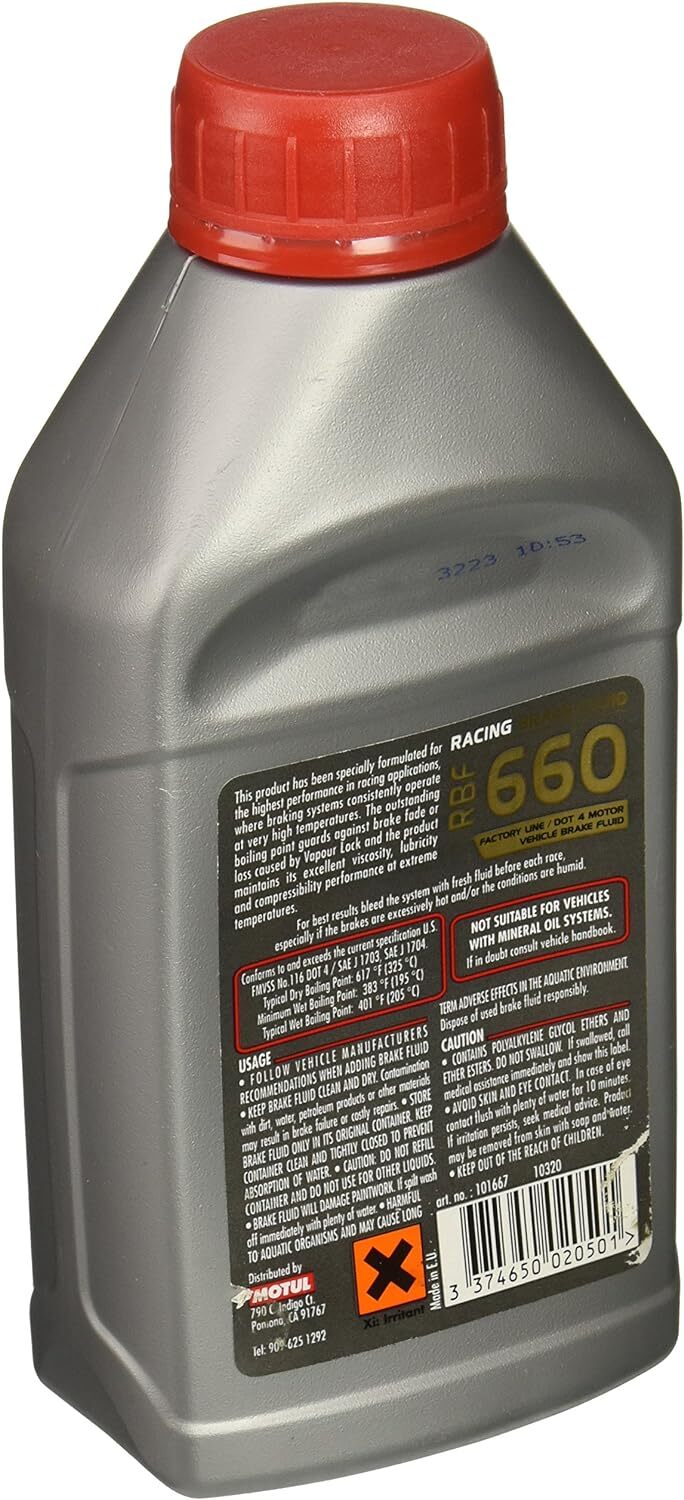Motul RBF 660 Factory Line 100% Synthetic Racing Brake Fluid 101667 500ml 3 Pack