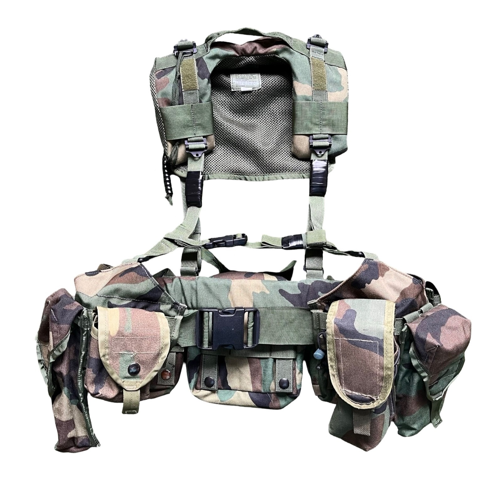 RARE OLDGEN SOF SPEAR Load Bearing Rig MOLLE M81 Woodland Camo Safariland ELCS