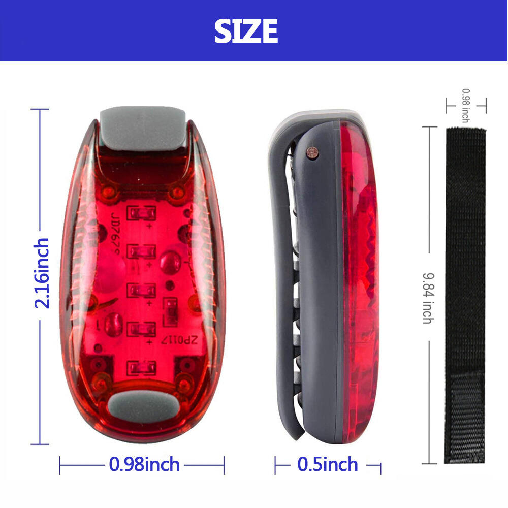 1-8PCS LED Night Safety Light Clip On Strobe Running Lights For Cycling Warning
