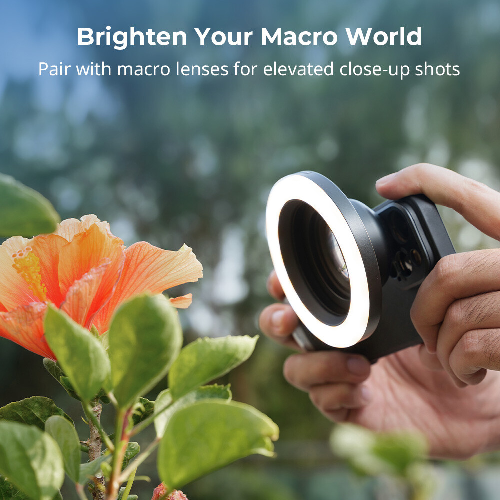 SmallRig Vibe P30 67mm Ring LED Video Light, on Camera Lens Light 4873