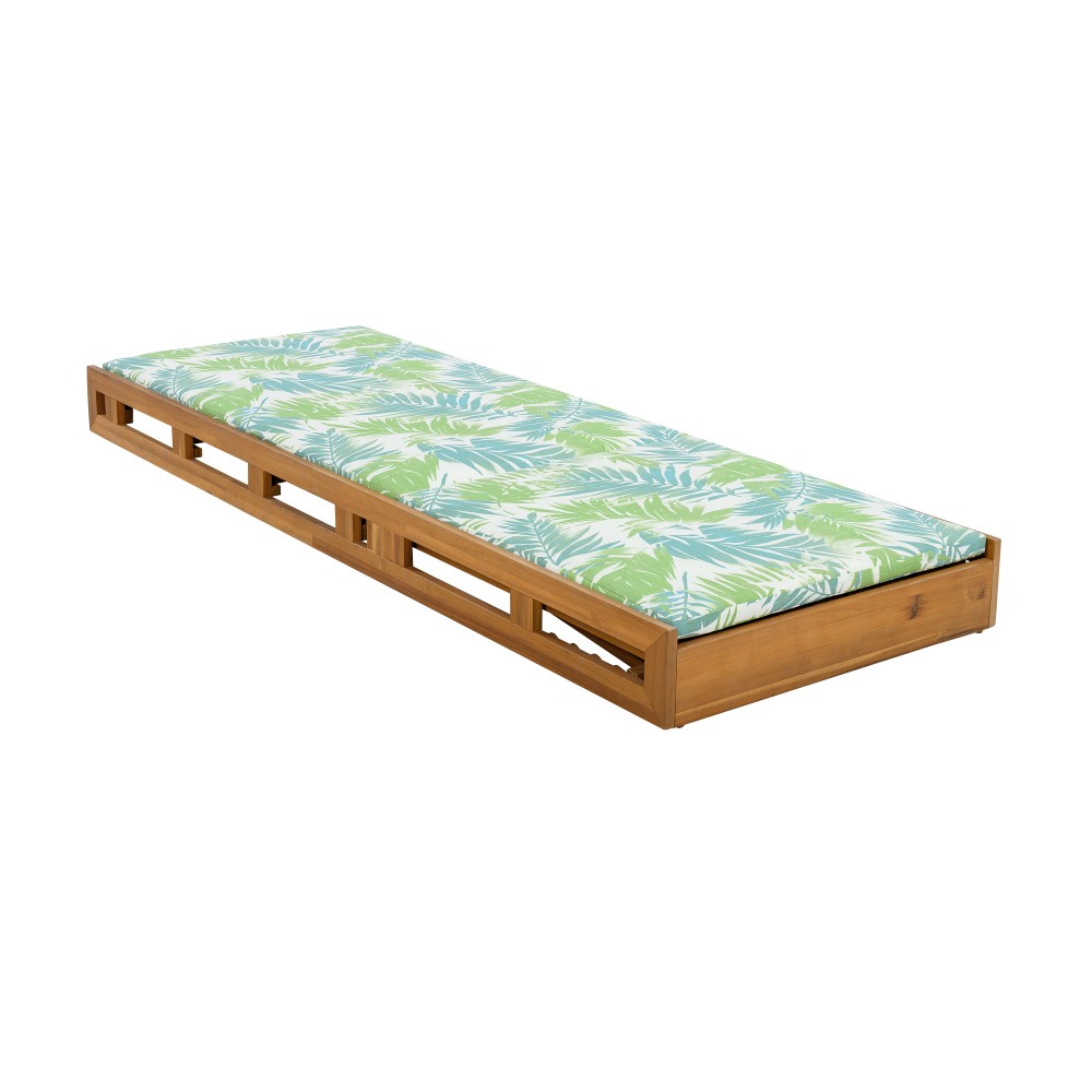 Outdoor Chaise Lounge w/ Adjustable Recliner & Water-Resistant Cushion for Patio