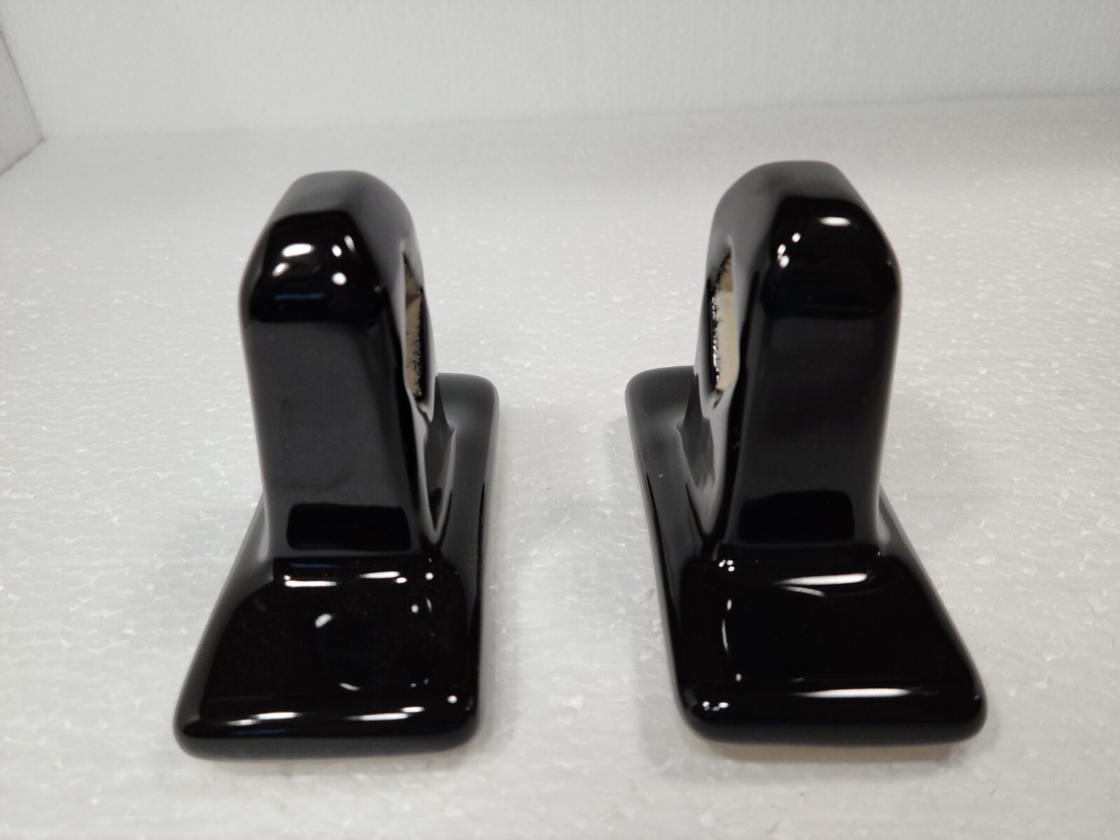 Black Ceramic Towel Bar Rod Rack Post Holder Brackets Tile In Mid Century Modern