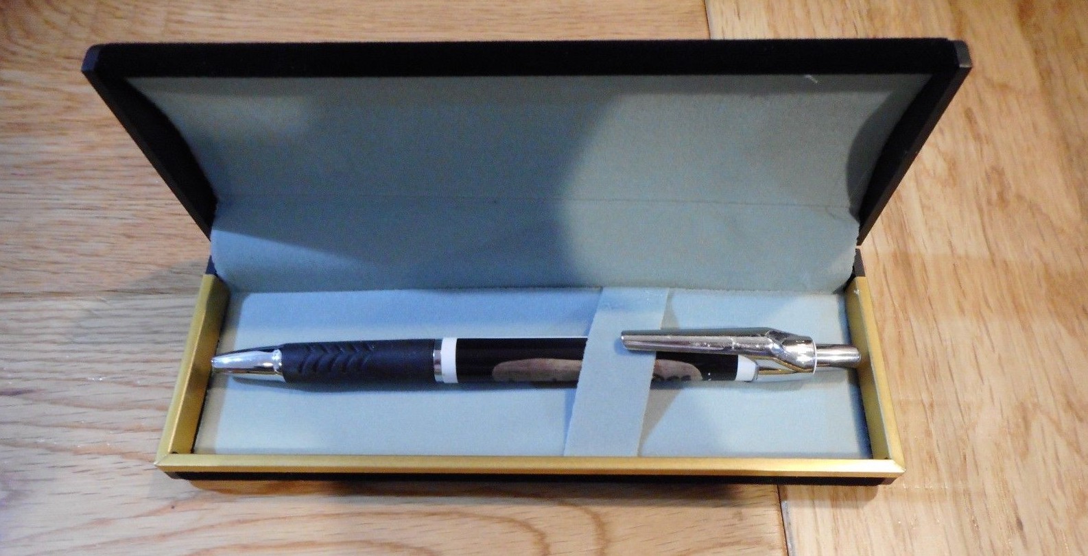 Black gift box for lnoves, roller ball pen and or fountain pen or small items