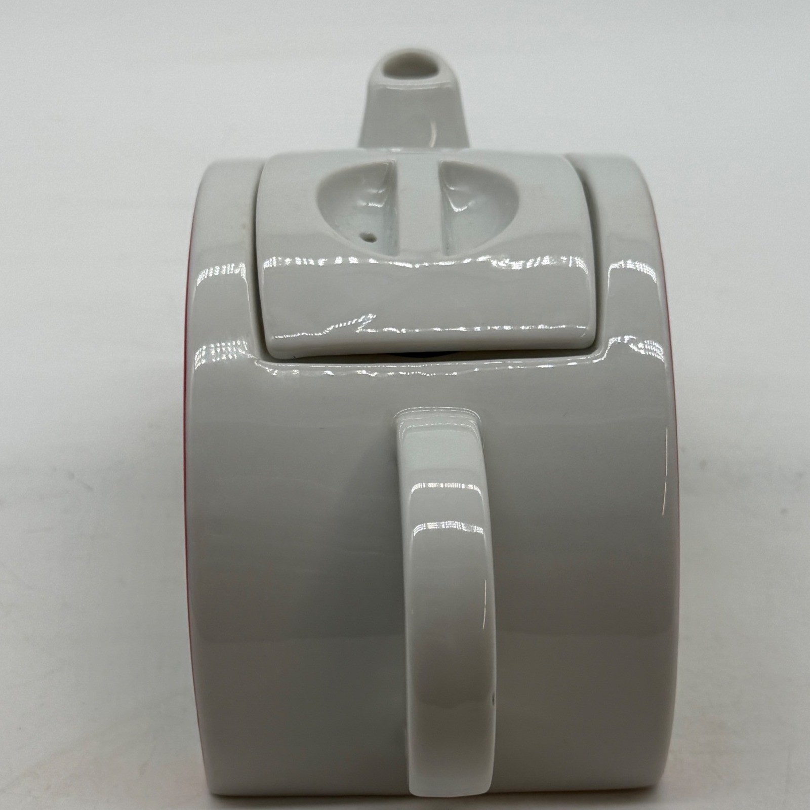 Vtg 80s Rainbow Landscape Ceramic Teapot Semi Circle Pop Art Novelty Kitsch