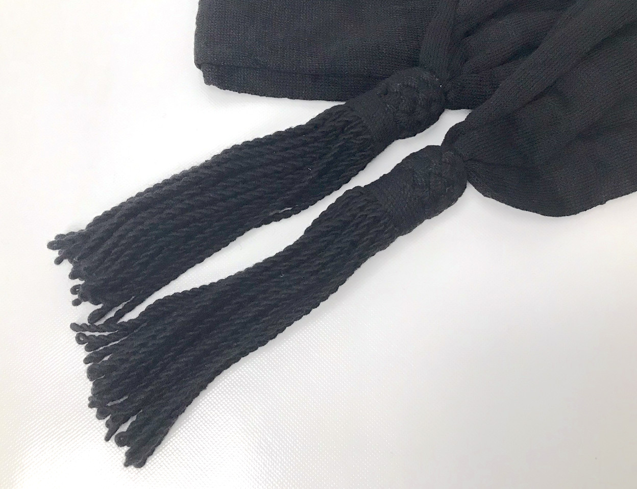 Wool Sash - Black Color - Reenactment, Rendezvous