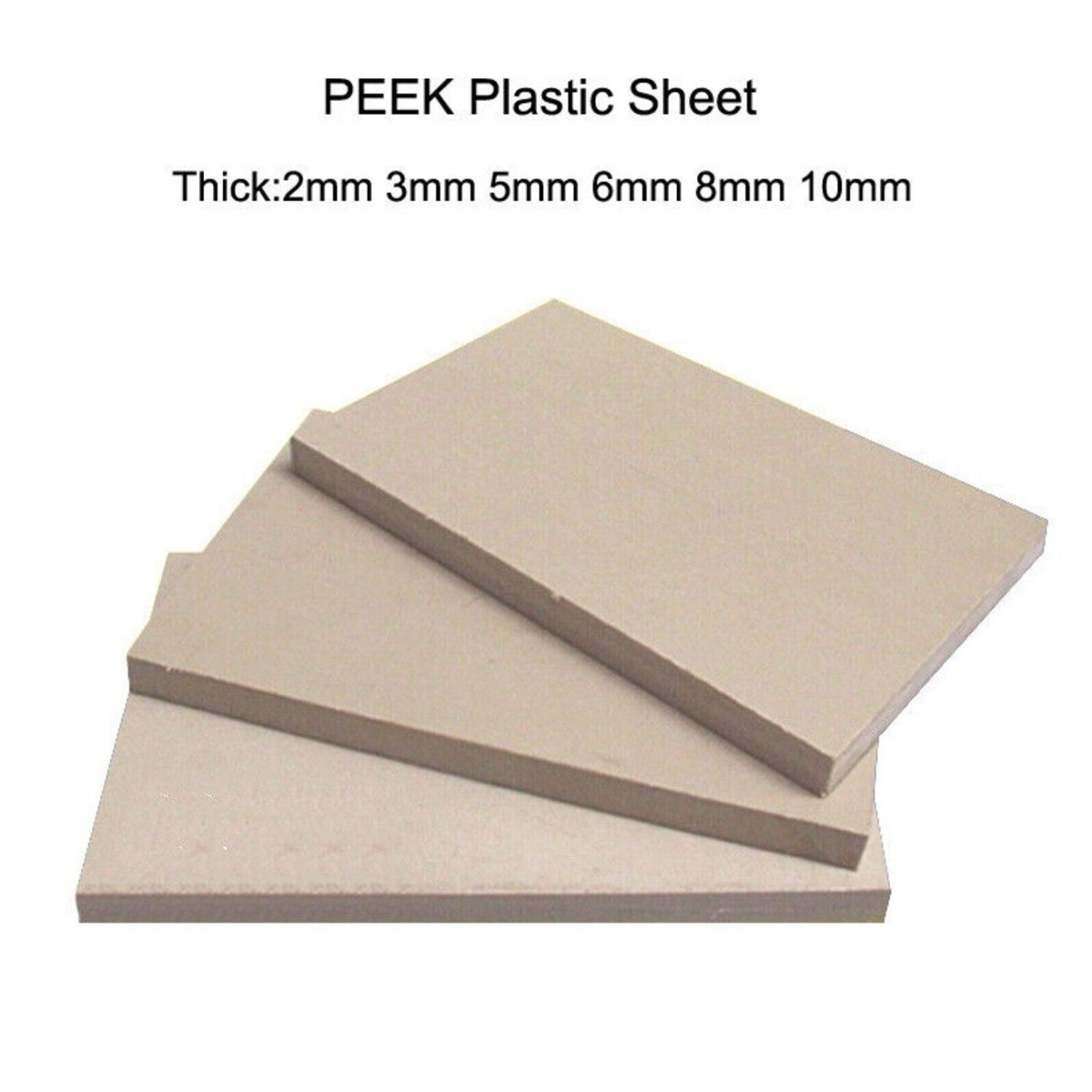 PEEK Sheet Polyetheretherketone Engineering Plastic Plate High Temp 2-10mm Thick
