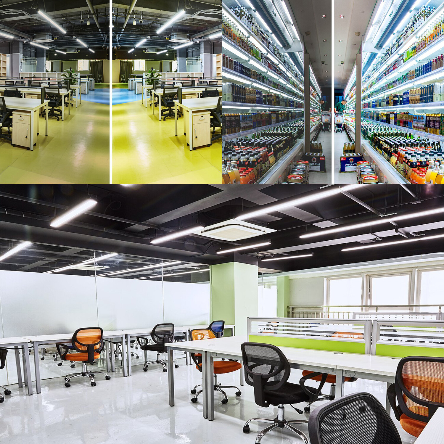 V-Shape 10-1000 PACK LED G13 4FT 4 Foot T8 Tube Light Bulbs 2-PINS 36W 6500K