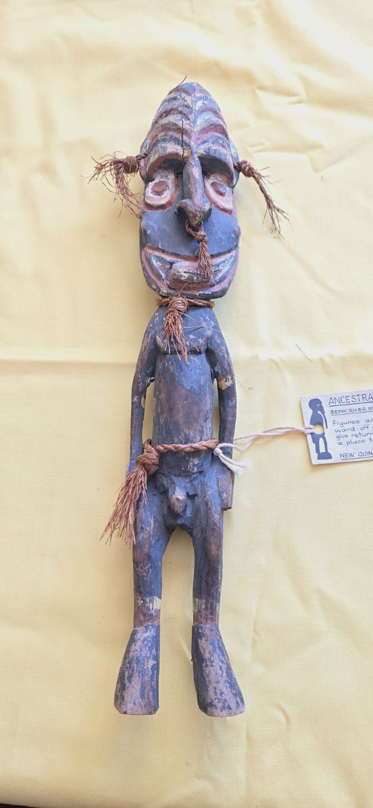 SMALL PAPUA NEW GUINEA ANCESTRAL FIGURE - SEPIK RIVER REGION PRIMITIVE ART