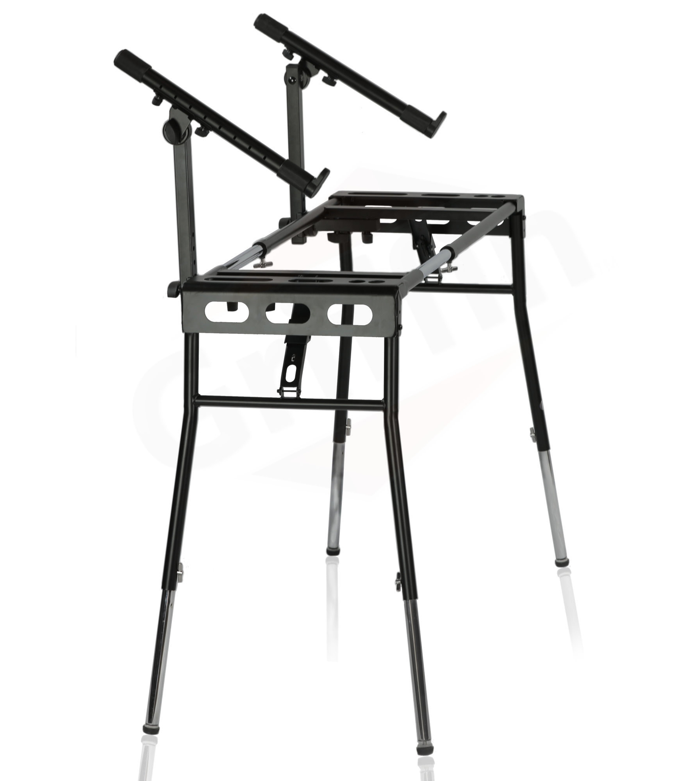 Keyboard Stand DJ Workstation Table Top Piano Holder 2-Tier Double Studio Mount