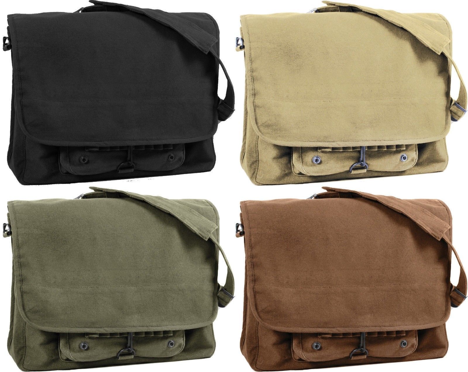 Rothco Washed Cotton Messenger Bag Paratrooper School Laptop Shoulder Bag