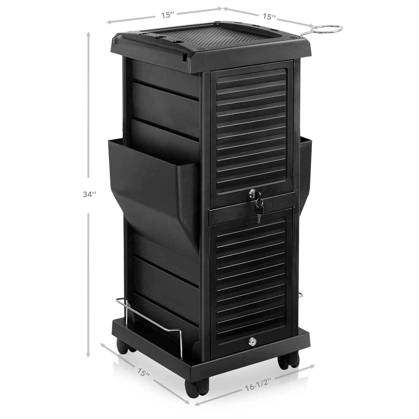 Hair Salon Trolley Mobile Cart Locking