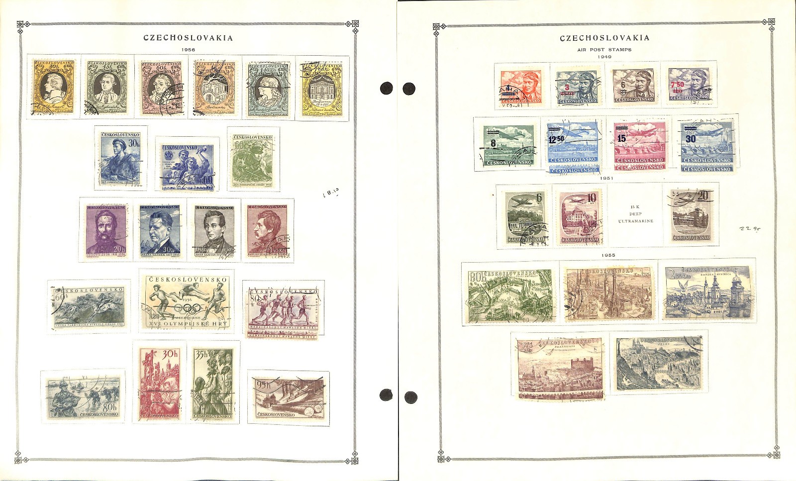 Czechoslovakia Stamp Collection on 50 Scott International Pages, 1918-1967 (BB)