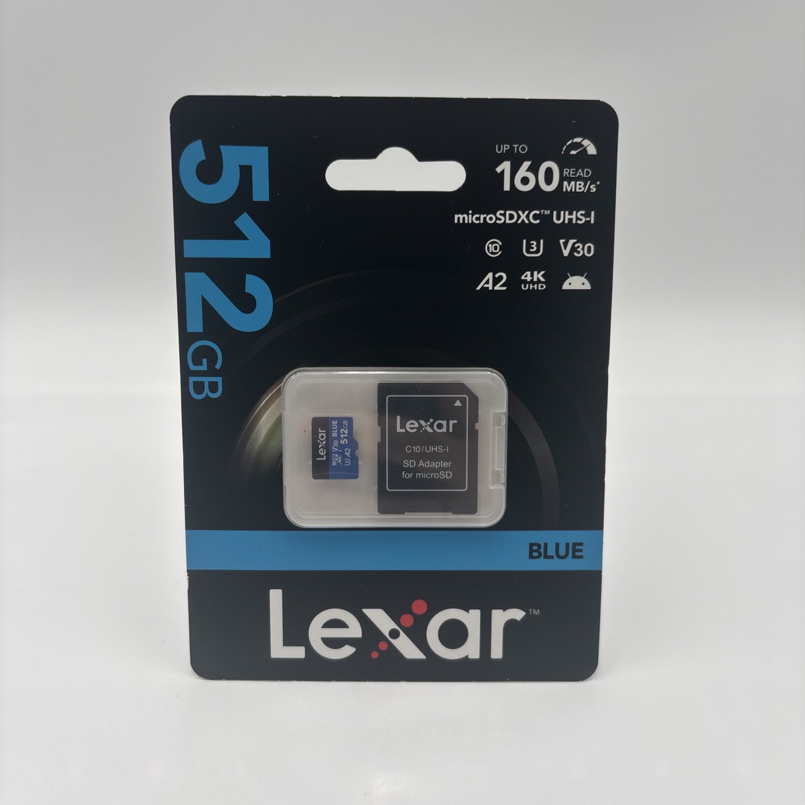 Lexar 512GB Blue Micro SD Card Up to 160MB/s, microSDXC UHS-I Memory Card 512GB