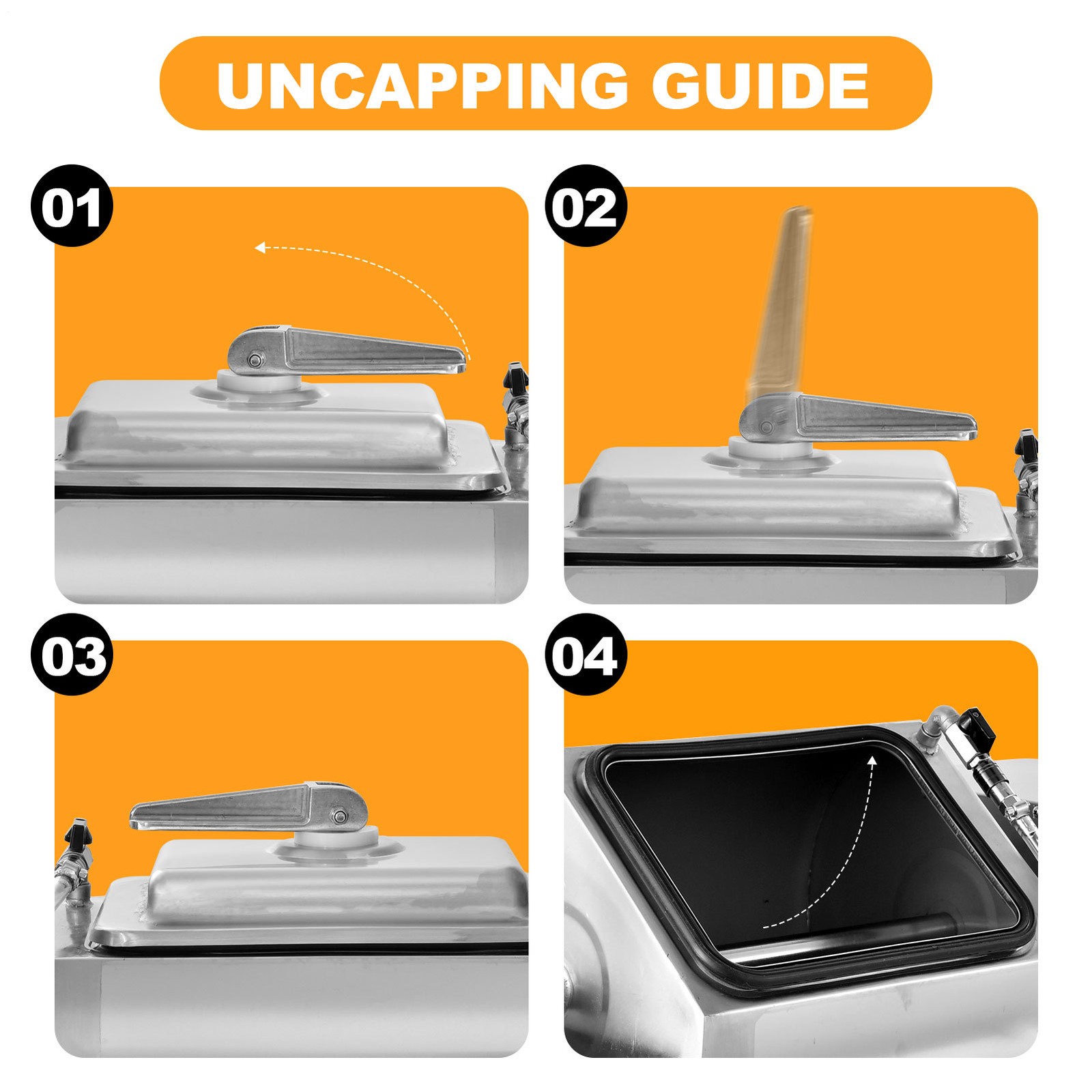 18L Meat Tumbler Marinator Vacuum Pump Curing Rolling Kneading Machine US STOCK