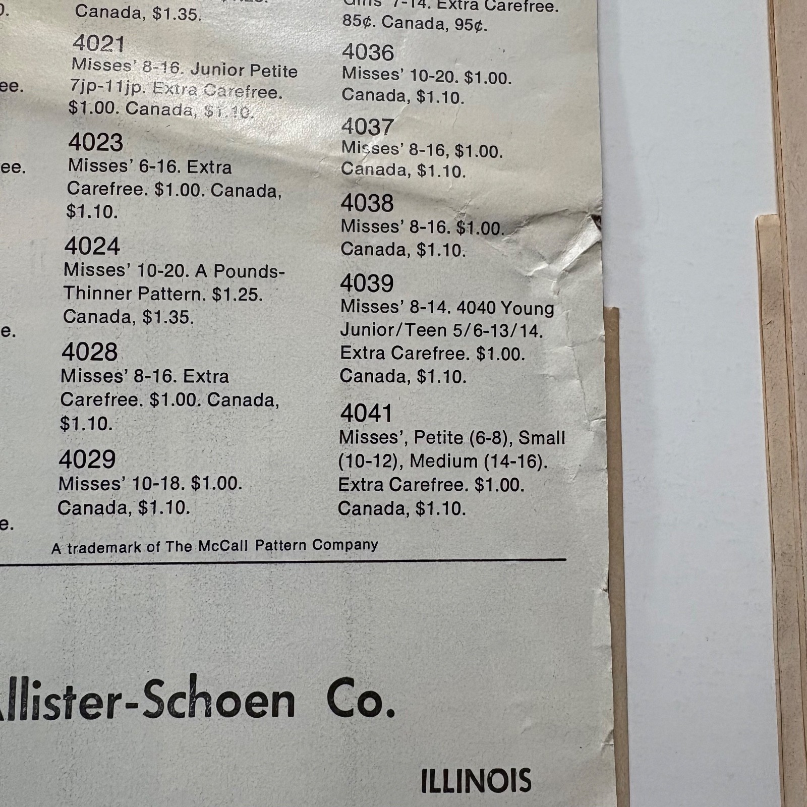 Lot of 4 Simplicity McCall's 1970s Sewing Pattern Catalog Pamphlet