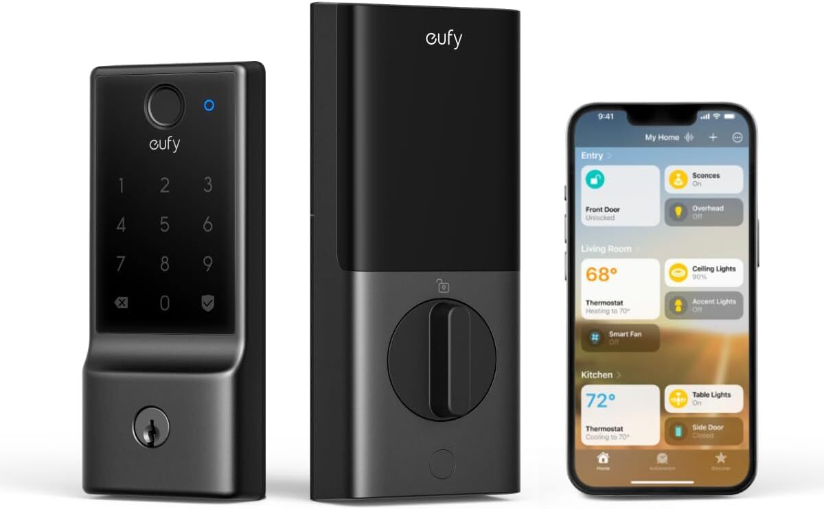 eufy Smart Lock E31 Fingerprint Keyless Entry Door Lock w/ Apple Home Ecosystem